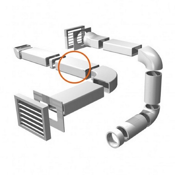 Tubo Rectangular 110x55mm. Largo 1500mm. - Imagen 4