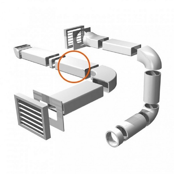 Codo (T) Rectangular Horizontal 110x55mm. - Imagen 5