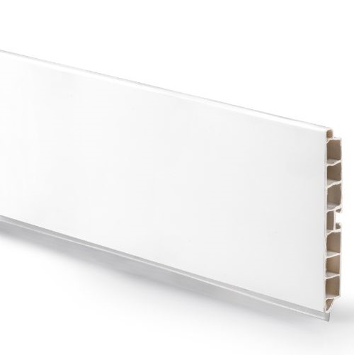 Zocalo PVC Revestido Blanco Brillo Altura 150 x L.4000 mm.
