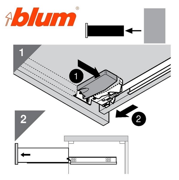 Blum Guia Tandem Blumotion LN.450mm.EXT.Parcial 30Kg. - Imagen 11