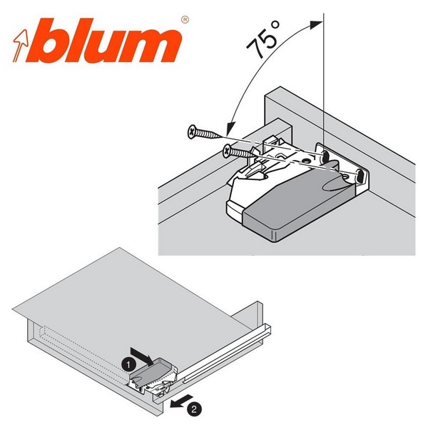 Blum Guia Tandem Blumotion LN.450mm.EXT.Parcial 30Kg. - Imagen 8
