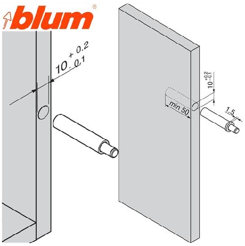 Blum TIP ON Corto Gris. - Imagen 2