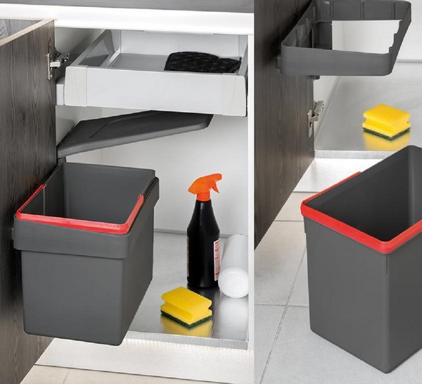 Contenedor Recycle 15Ltrs.Fijación puerta Tapa automática GA - Imagen 3