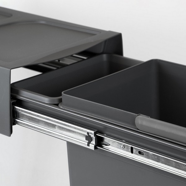Contenedor Recycle GES 31L UNA cavidad gris antracita - Imagen 3