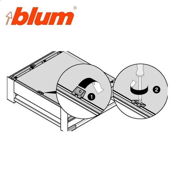 Blum Pieza de Sujeción para Frente Metal Cajones o Gavetas. - Imagen 2