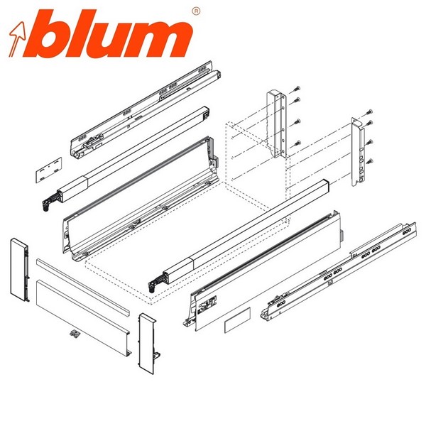 Blum Pieza de Sujeción para Frente Metal Cajones o Gavetas. - Imagen 3