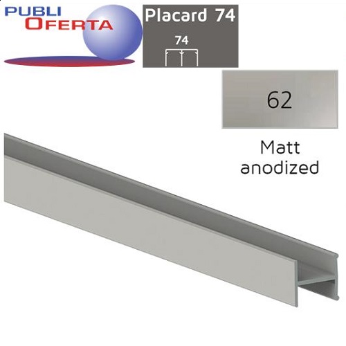 Perfil H16x18 L.4000mm.PLACARD. Alum.Mate.