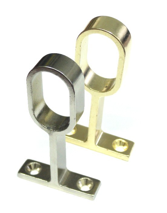 Soporte Central Barra (30x15mm) Plata Mate.